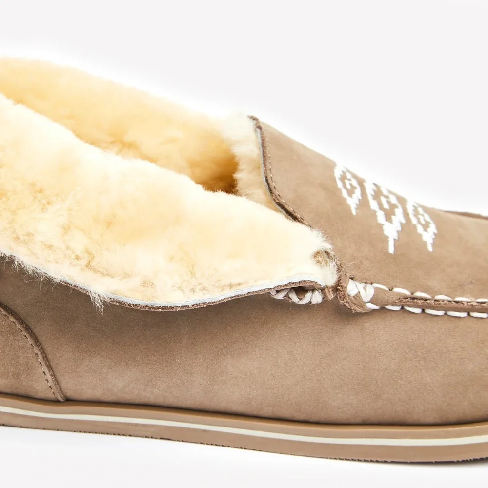hari mari ALTA Storm nubuck leather shearling indoor/outdoor slippers 8 SOLD OUT - Picture 7 of 11